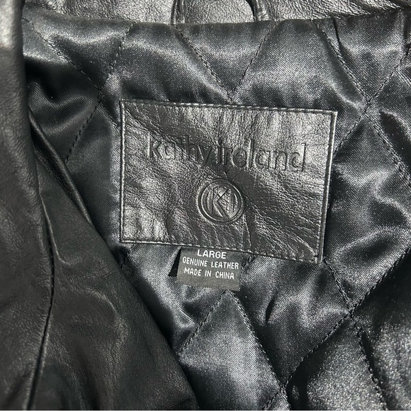 90s/ y2k Vintage Leather Moto Jacket NEW WITH TAGS - Kathy Ireland - Picture 13 of 14